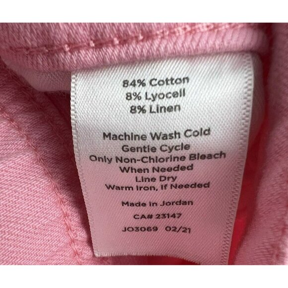 Talbots Shorts Women's Size 16P Petite Pink Cotton Linen Stretch Zip Pockets - Picture 8 of 8
